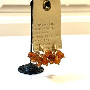 Anthropologie Amber Cluster Hoop Earrings
